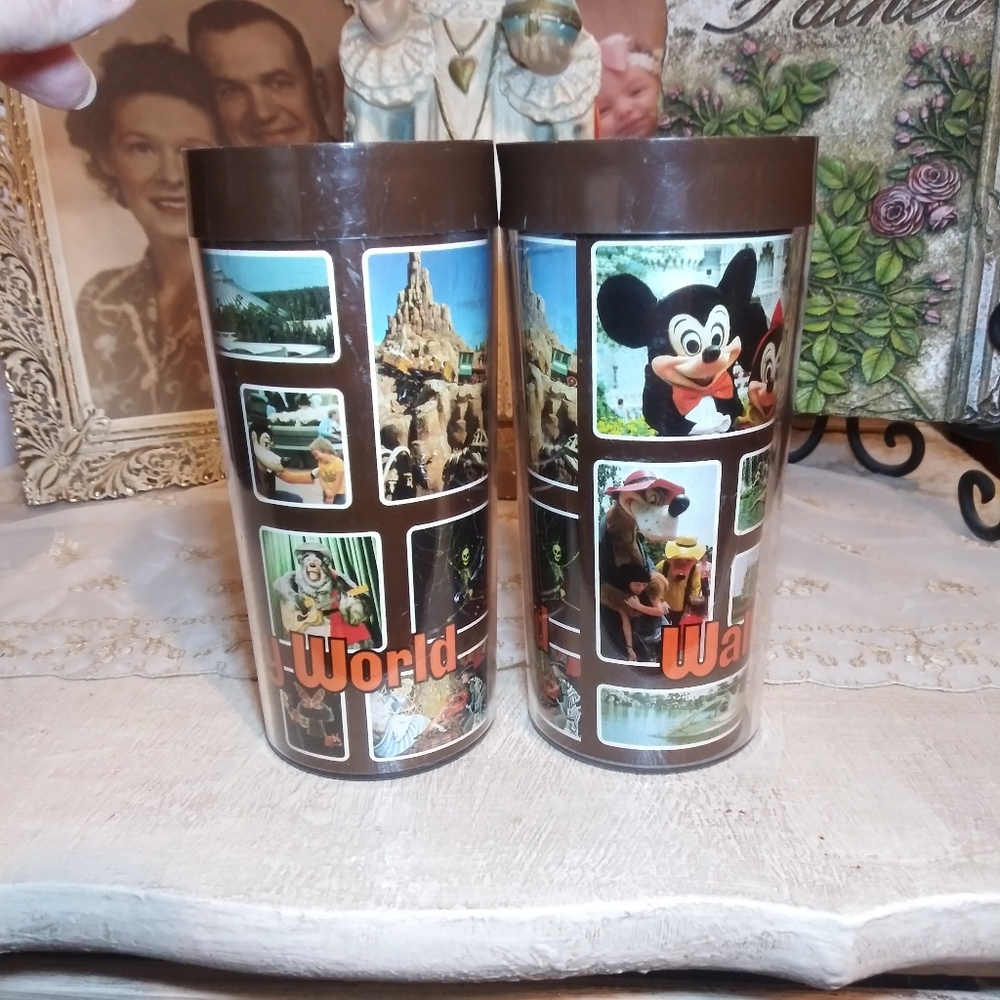 Vintage Walt Disney World Park Thermo Serv Cups - Picture 2 of 9